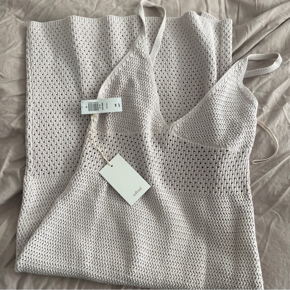 Aritzia Evie Midi Dress in Vin Gris - Picture 1 of 5